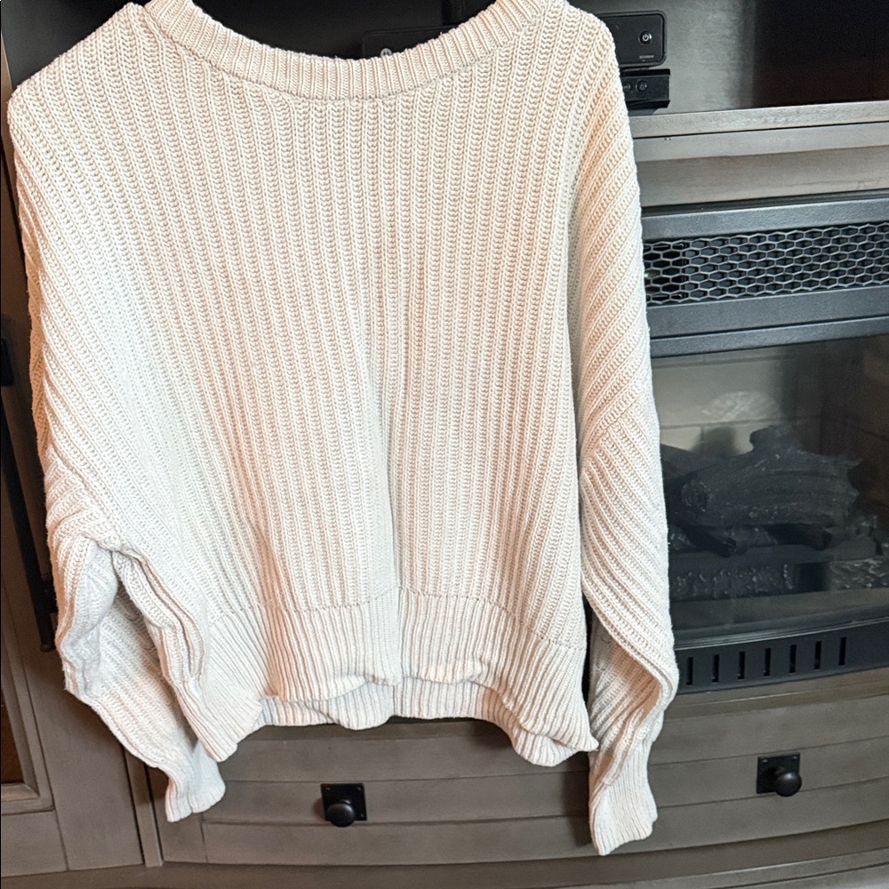 Cozy White Knit Sweater